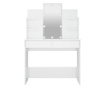 Toaletni stolić s LED svjetlima sjajni bijeli 96x40x142 cm