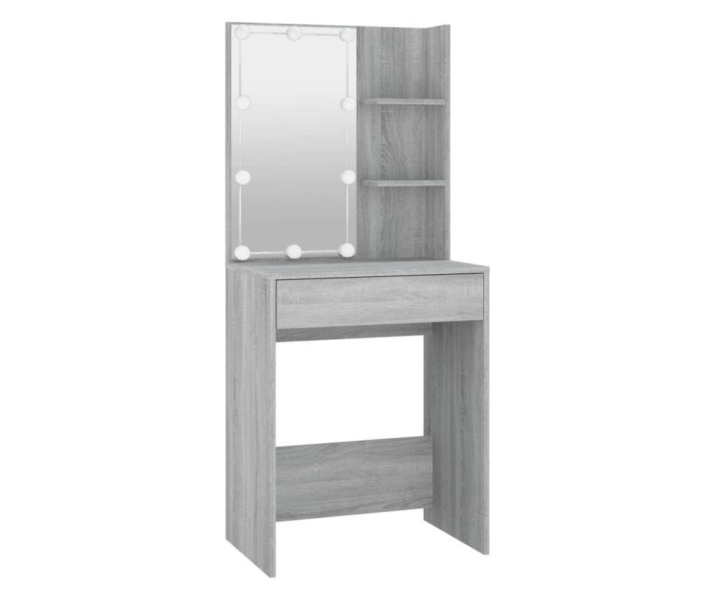Μπουντουάρ με LED Γκρι Sonoma 60x40x140 εκ. - 6