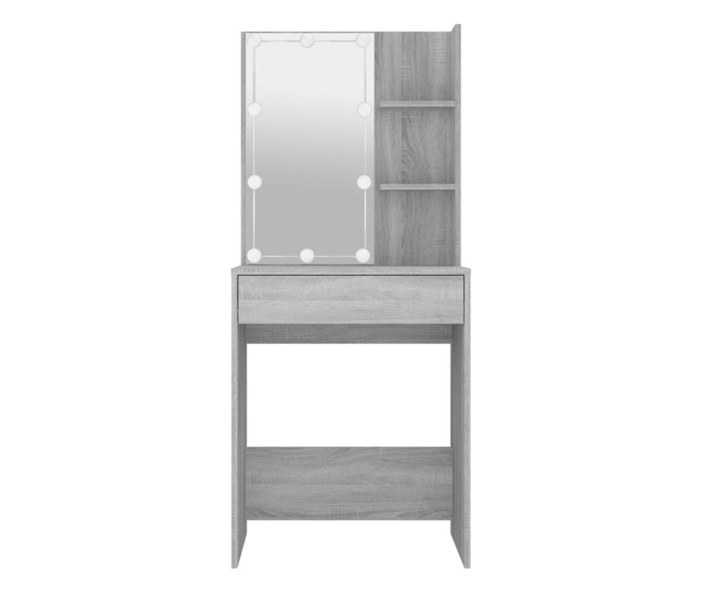 Μπουντουάρ με LED Γκρι Sonoma 60x40x140 εκ. - 10