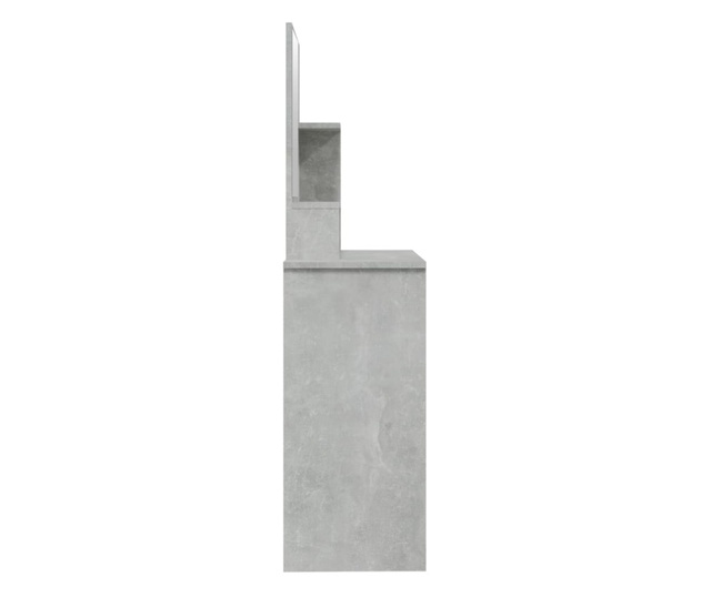 Toaletni stolić s ogledalom siva boja betona 86,5x35x136 cm