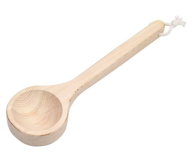 Set de găleată și polonic pentru saună, lemn masiv de pin