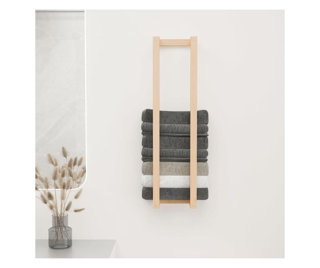 Stalak za ručnike 23x18x90 cm od masivne borovine - 5