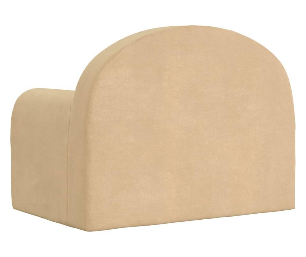 Otroška kavč, krem, mehak pliš - 5