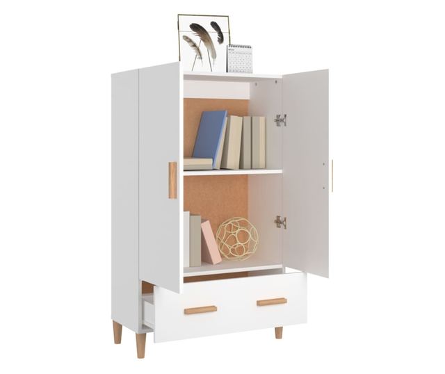 Dulap înalt, alb, 70x31x115 cm, lemn prelucrat