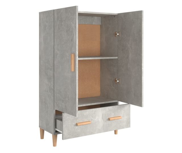 Dulap înalt, gri beton, 70x31x115 cm, lemn prelucrat
