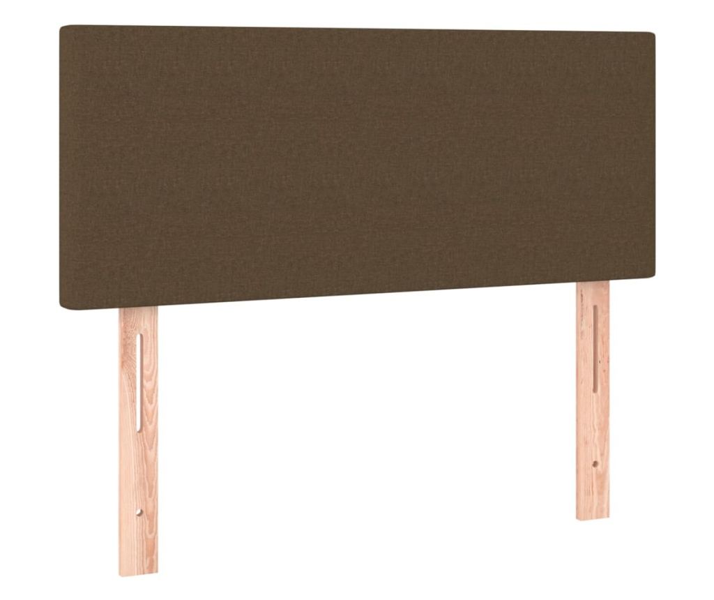 Okvir za krevet s madracem i LED rasvjetom, tamnosmeđi, 90x200 cm, tekstil - 7
