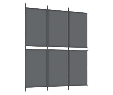 Paravan 3-delni antraciten 150x180 cm blago 