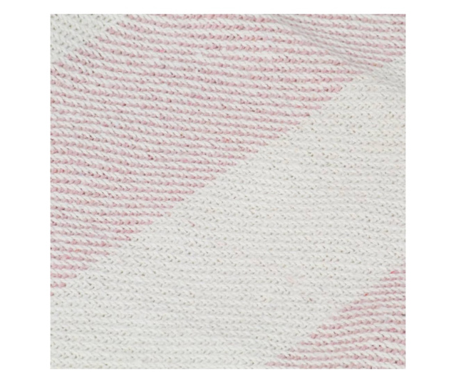 Pamučni pokrivač prugasti 220 x 250 cm blijedoružičasti