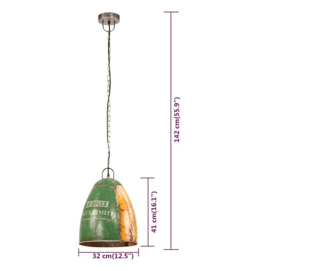 kerek többszínű ipari függőlámpa 25 W 32 cm E27