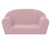 Otroška kavč s 2 sedežema, roza, mehak pliš thumbnail 3