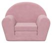 Otroški kavč, roza, mehek pliš