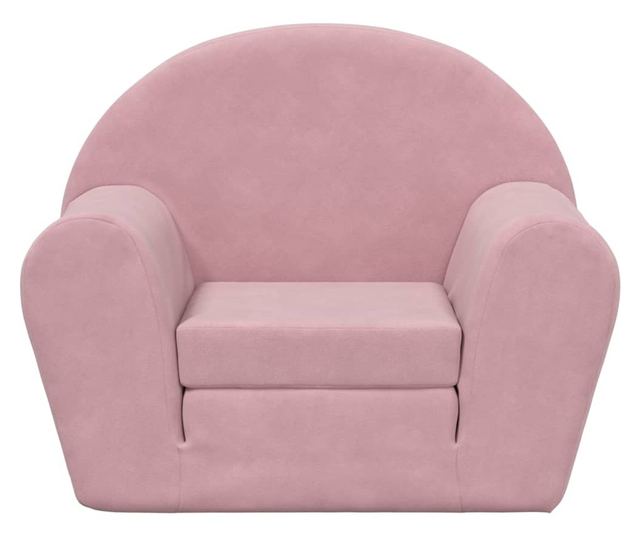 Otroški kavč, roza, mehek pliš