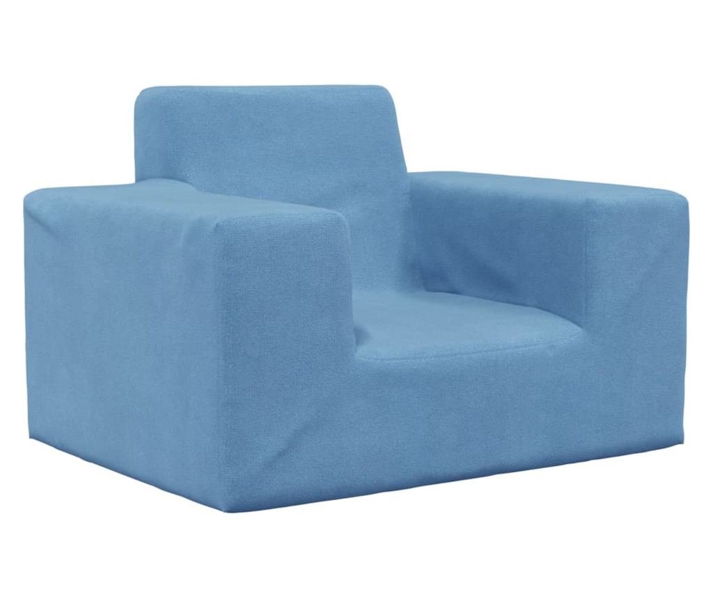 Otroška kavč, modra, mehak pliš - 2