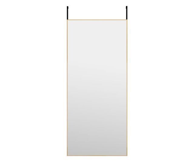 Ogledalo za vrata zlatno 40 x 100 cm od stakla i aluminija