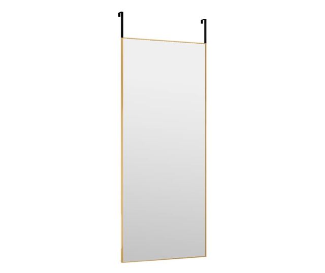 Ogledalo za vrata zlatno 40 x 100 cm od stakla i aluminija