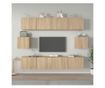 Set dulap TV, 6 piese, stejar sonoma, lemn prelucrat