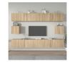 Set dulap TV, 6 piese, stejar sonoma, lemn prelucrat