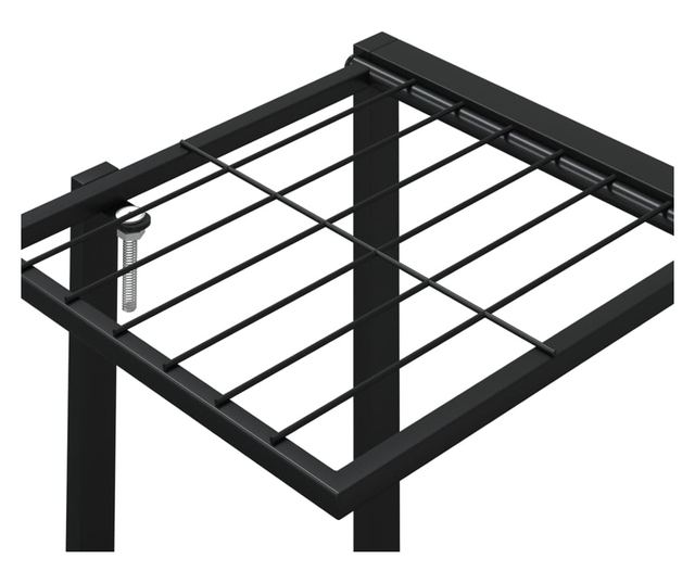 Stalak za cvijeće 94,5 x 25 x 89 cm crni željezni