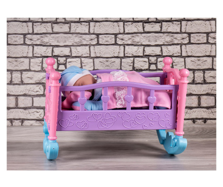 Детски комплект кошара, люлка и хъркащо бебе EmonaMall - Код W2696