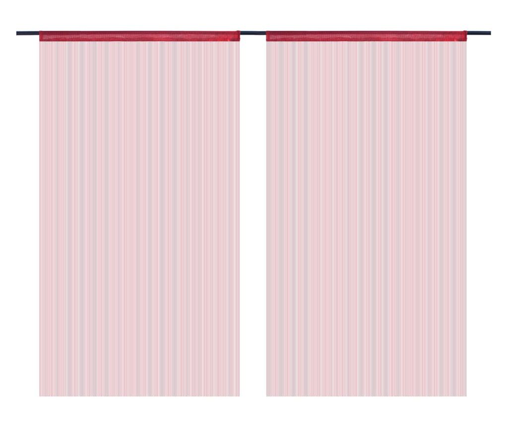 Končane Zavjese 2 kom 140x250 cm Bordo - 3