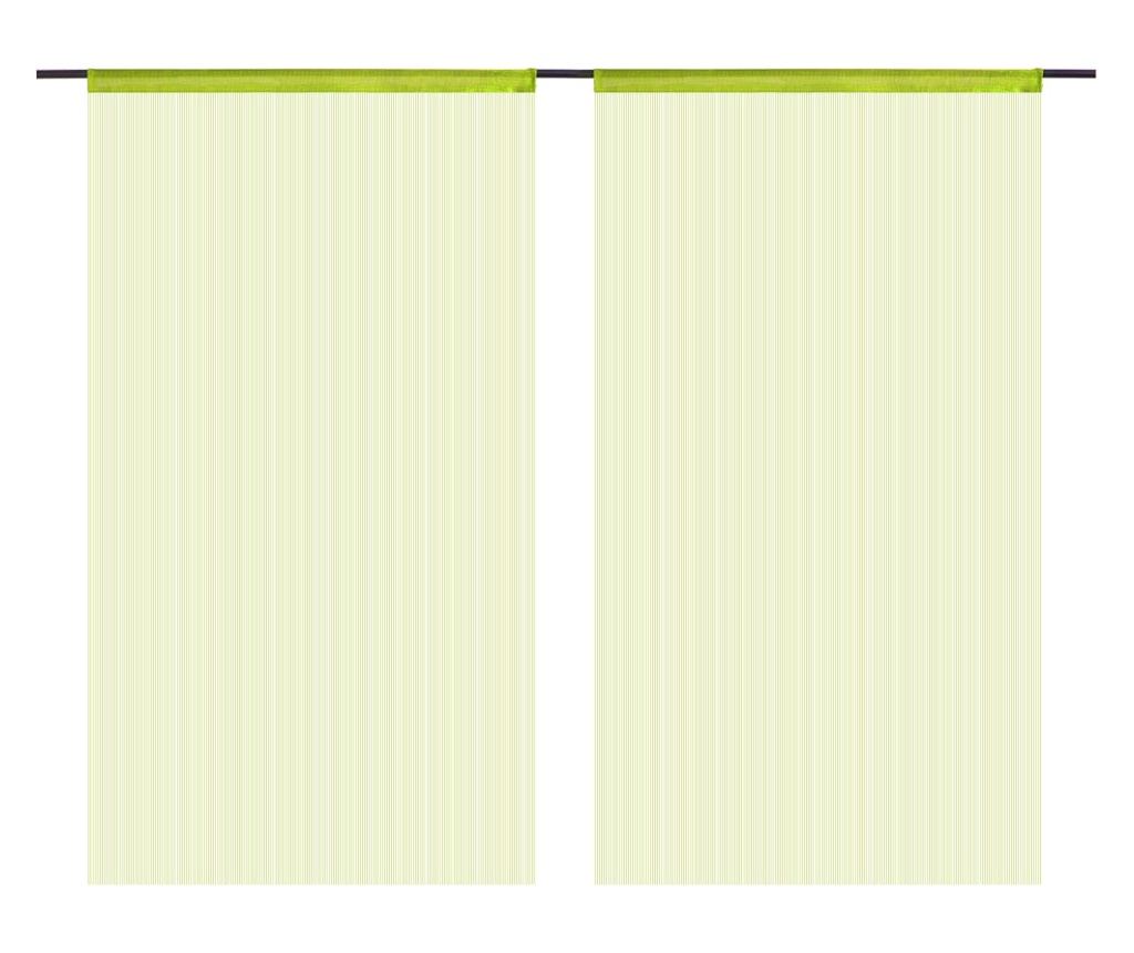 Končane Zavjese 2 kom 140x250 cm Zelene - 3