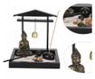 Декоративен комплект Zen Garden със свещник и ароматни пръчици със статуетка на Буда