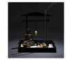 Set decorativ Gradina Zen cu suport pentru lumanari si betisoare parfumate cu statueta Buddha