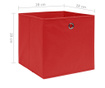 Kutije za pohranu od netkane tkanine 10 kom 28x28x28 cm crvene