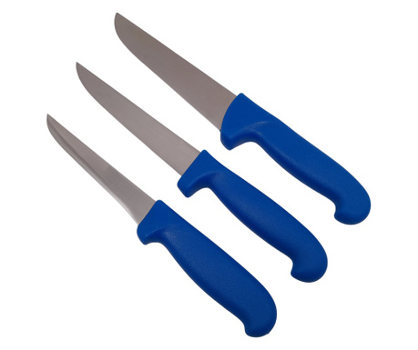 IdeallStore® Комплект ножове за месо, с резба, забити, кухненски, от неръждаема стомана
