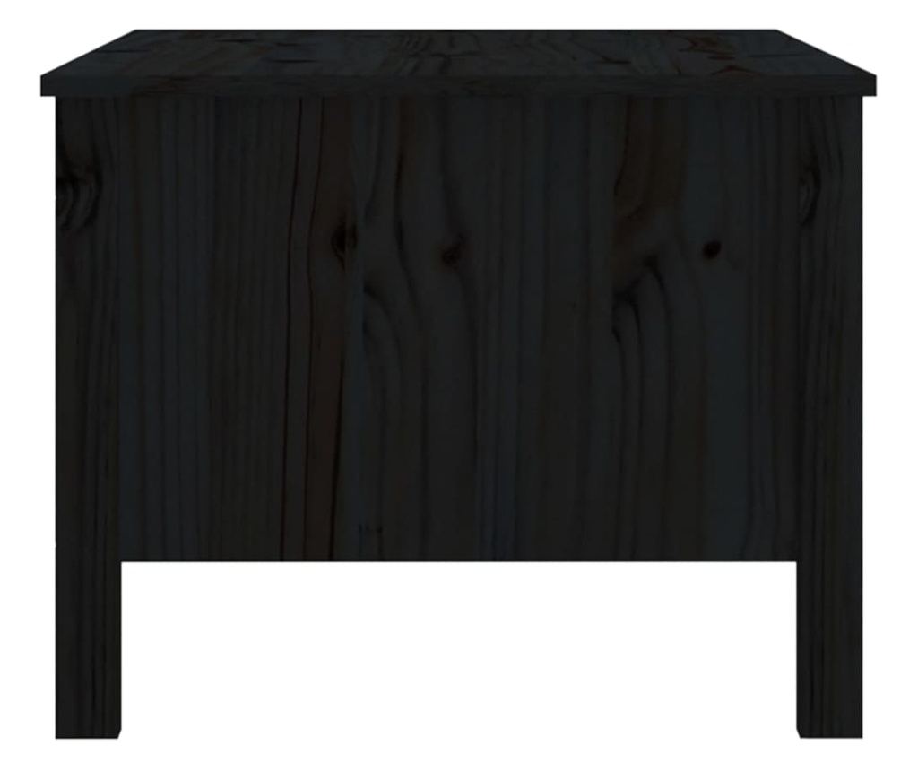 Kavni mizici, črna, 100x50x40 cm, masivna borovina - 7