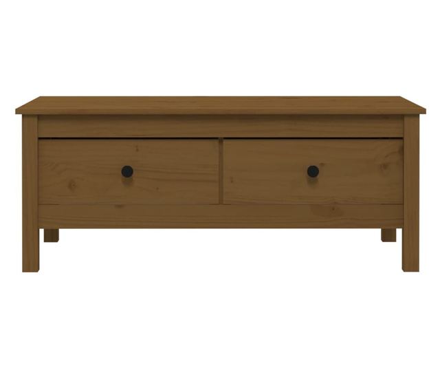 Kavni mizici, medena rjava, 100x50x40 cm, masivno borovo leso