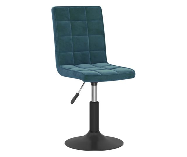 Okretna kuhinjska stolica, 6 kom., plava, baršun