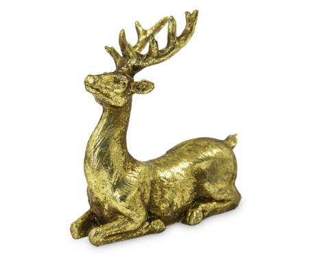 Figurina ren, auriu antichizat, 9x9x4 cm