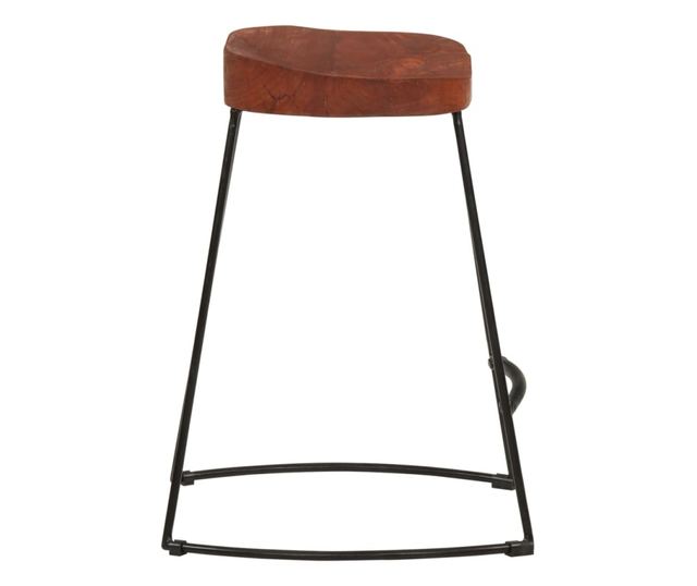 Barski stol Gavin 2 kosa 45x38x53 cm trden mangov les