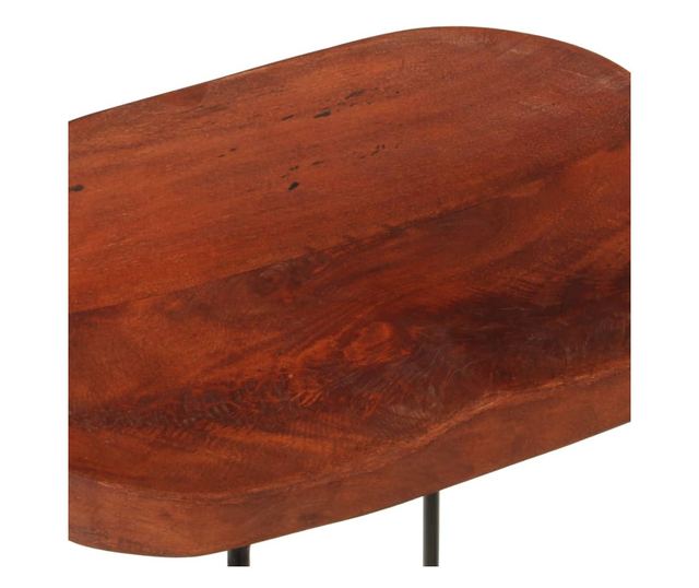 Barski stol Gavin 2 kosa 45x38x53 cm trden mangov les