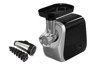 Месомелачка с приставка за домати Rosberg Premium RP51991B, 1300W, Контрол на инверсията, 2 диска, Черен/Инокс