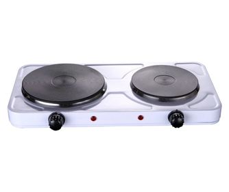 Plita electrica dubla Rosberg R51445ID, 2500 W, 5 trepte, Alb