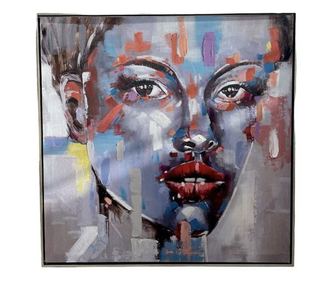 Slika "Žena" 80x80cm + srebrni okvir