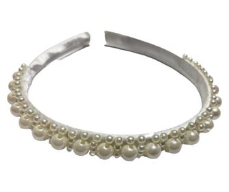 Bentita par, Accessorize, Pentru fete, Broderie cu perle artificiale, Pentru domnisoare de onoare, Alb perlat