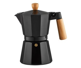 Espressor aragaz, 6 cesti, 300ml, aluminiu, negru, AMBITION Natural