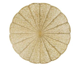 Suport farfurie rotund 38cm, auriu, AMBITION Glamour