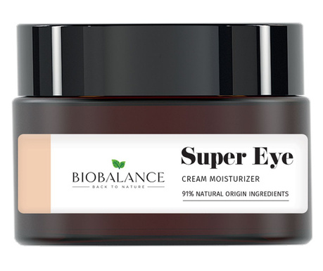 Super Eye Crema contur ochi, intensiv hidratanta, cu Colagen Hidrolizat 3% + Acid Hialuronic 1.5% + Vitamina C 0.5% Bio Balance,