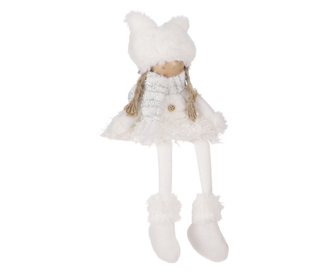 Figurina fetita, alb, picioare atarnate, 14x9x40 cm