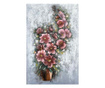 Картина "Ваза с розови цветя" 80х120см с 3D релеф