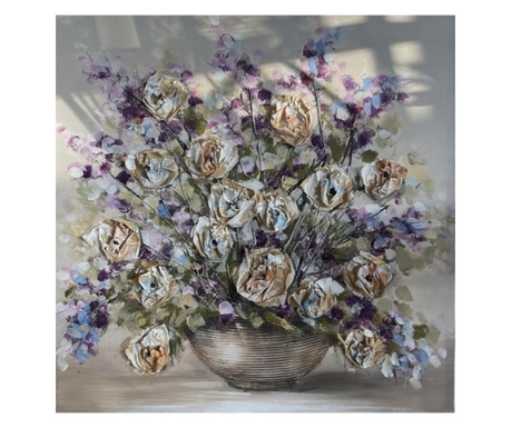 Slika "Košara za cvijeće" 80x80 cm sa 3D reljefom