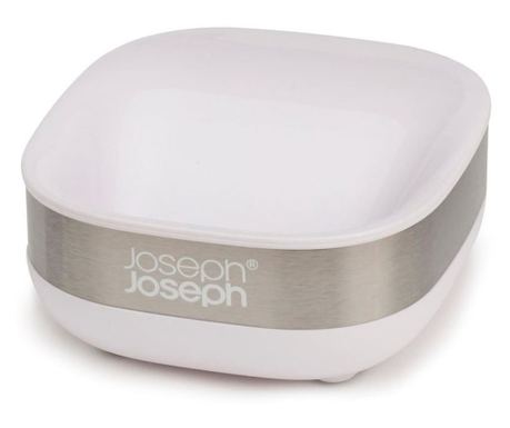 Szappantartó Slim Inox/White - Joseph&Joseph J70533