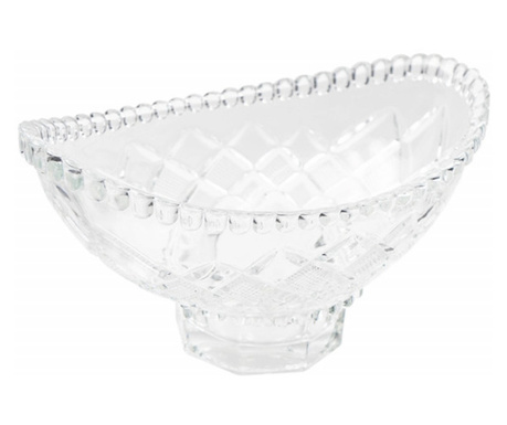 Елегантна стъклена купа за плодове Pufo, прозрачна