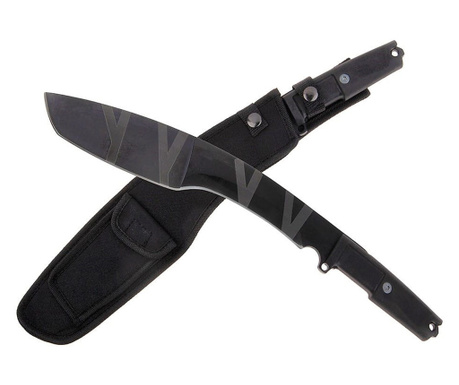 IdeallStore® vadászmachete, Amazonian Slasher, 44.5 cm, rozsdamentes acél, fekete, hüvely mellékelve
