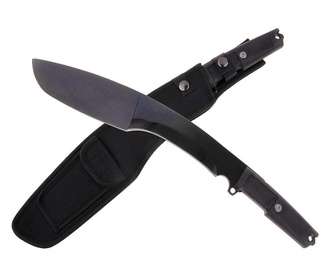 IdeallStore® vadászfazék, ecuadori Slasher, 44,5 cm, rozsdamentes acél, fekete, tokkal együtt