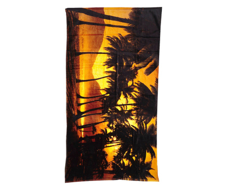 Prosop plaja cu palmieri, AI&E, multicolor, 150x80 cm
